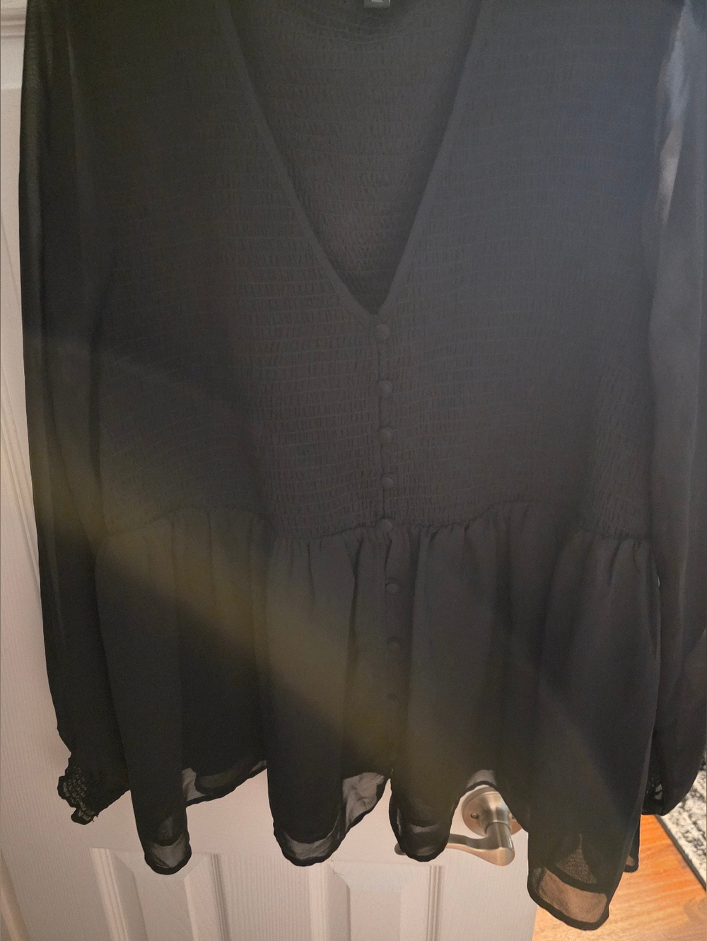 Torrid Long Sleeve Black Blouse - Picture 7 of 7